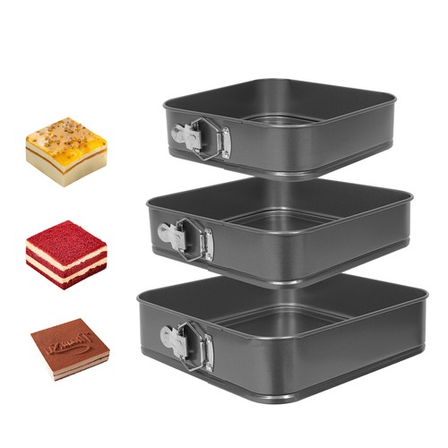 3er set eckig backformen - 3er,