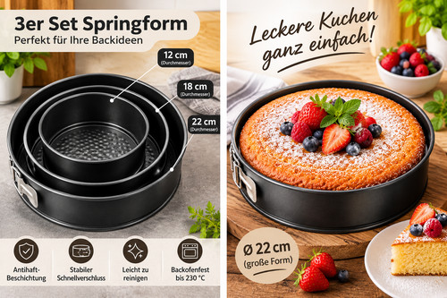 3er set springformen - 3er,