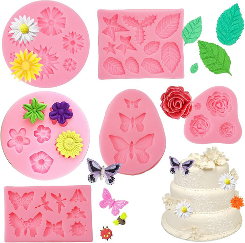 Silikon blumenform set - silikon, 6